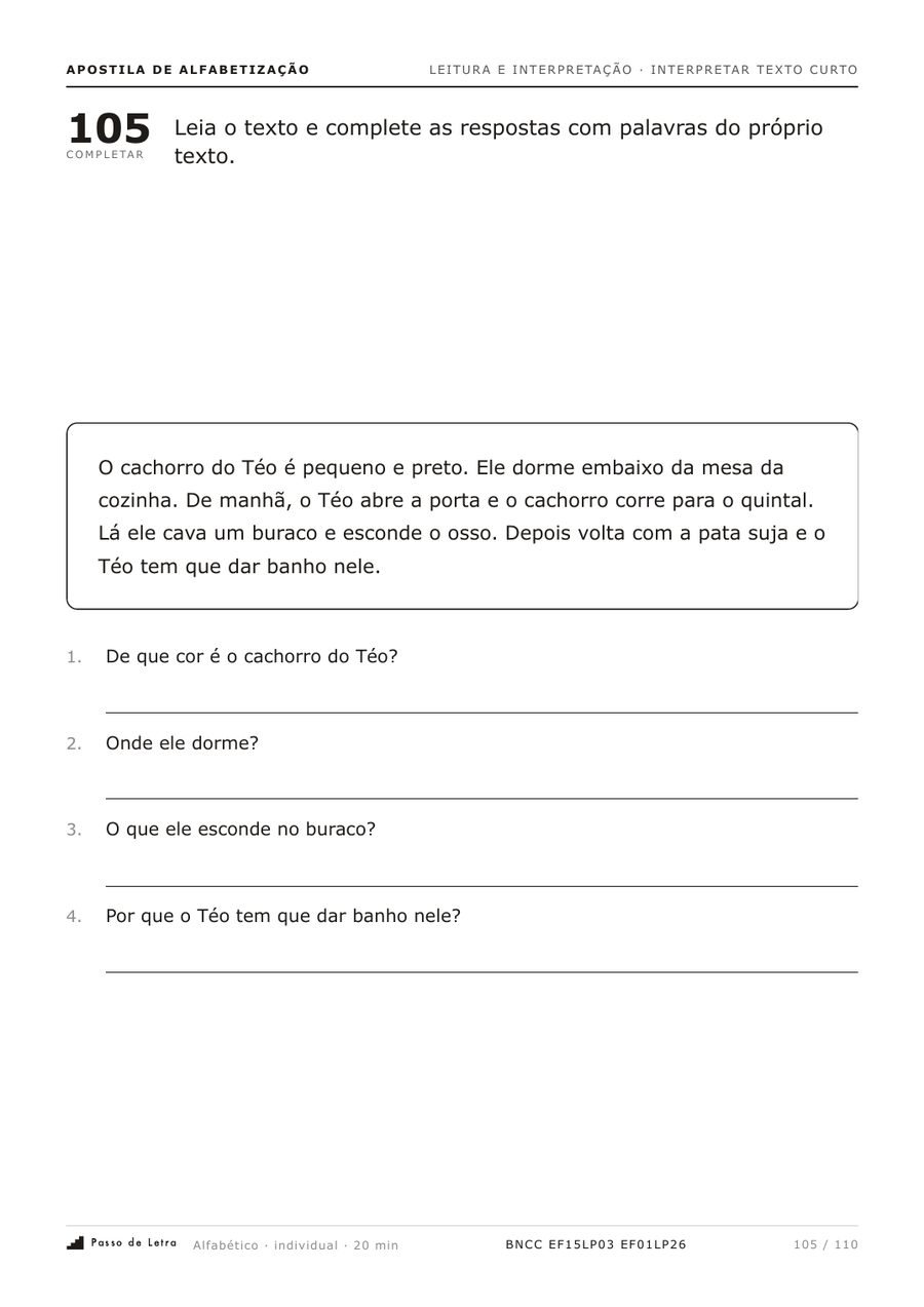 Leitura e interpretação